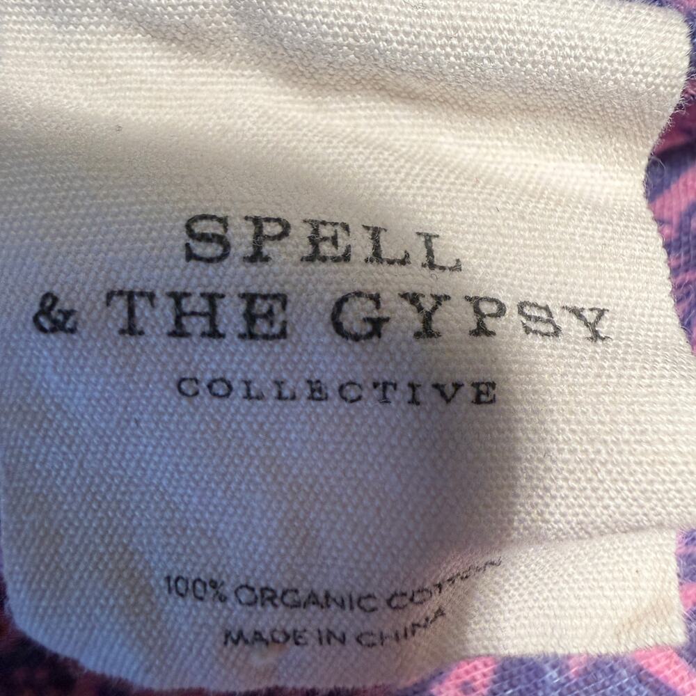 Spell & The Gypsy Journey Blouse Womens S Purple Peasant Top Boho Romantic - Picture 8 of 11